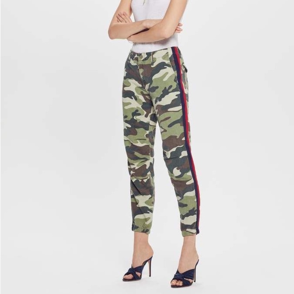 Mother The No Zip Misfit Camouflage Side Stripe Pants Size 25